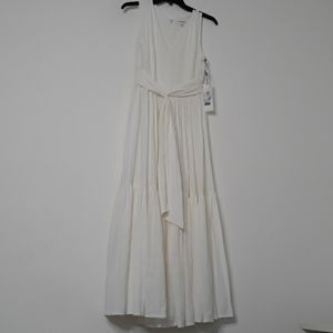 Clavin Kline Sleeveless WhiteDress
